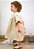 Vestido Infantil Dourado Gola da Renda Manga 3/4 Roana - Imagem 3