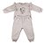 Conjunto Infantil de Moletom Babadinho Brilho de Flor Rosa Seco Roana - Imagem 1