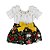 Conjunto Infantil com Blusa Manga Curta e Saia Flores de Outono Estampado Roana - Imagem 1
