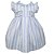 Vestido Infantil Bordado Mar de Flores Listrado Azul Roana - Imagem 6