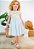 Vestido Infantil Bordado Pura Elegância Listrado Azul Roana - Imagem 1