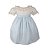 Vestido Infantil Bordado Pura Elegância Listrado Azul Roana - Imagem 7