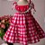 Vestido Infantil Minha Melancia Xadrez Pink Roana - Imagem 1
