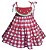 Vestido Infantil Minha Melancia Xadrez Pink Roana - Imagem 4