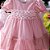 Vestido Infantil Luxo Com Tule Poá Rosa Roana - Imagem 3