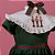 Vestido Infantil Festa Quebra Nozes Verde Natal Poá Ahoara - Imagem 12
