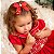 Vestido Infantil Festa Bordado a Mão Quebra Nozes Vermelho Ahoara - Imagem 2