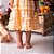 Vestido Infantil Minha Doce Laranjinha Xadrez Laranja Roana - Imagem 3