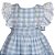 Vestido Infantil Bordado e Renda Xadrez Azul Roana - Imagem 11