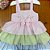 Vestido Infantil Bordado Babados Candy Color Colorido Roana. - Imagem 1