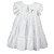 Vestido Batizado Infantil Gola Rechilieu com Plaquinha Branco Roana - Imagem 5