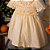 Vestido Infantil Bordado a Mao Minha Doce Camomila Amarelo Roana - Imagem 1
