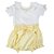 Conjunto Infantil Body com Culote Bordado a Mao Minha Doce Camomila Amarelo Roana - Imagem 1