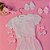 Conjunto Infantil Body com Culote Gola Bordada Rosa Roana - Imagem 2