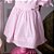 Vestido Infantil Gola Bordada Rosa Roana - Imagem 3