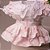 Jardineira Infantil com Body Toile du Jouy Casinhas Rosa Estampado Roana - Imagem 3