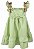 Vestido Infantil com Bordado Aplicado Verde Roana - Imagem 1