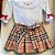Conjunto de Saia Infantil de Prega com Laço e Blusa Manga Longa Estilo Burberrry Xadrez Roana - Imagem 6