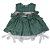 Conjunto Infantil Bata com Culote ou Short  Bordada com Lacinhos Meu Jardim Xadrez Verde Roana - Imagem 1