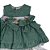 Conjunto Infantil Bata com Culote ou Short  Bordada com Lacinhos Meu Jardim Xadrez Verde Roana - Imagem 3