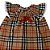 Vestido Infantil com Calcinha com Pérolas e Laço Clássico Estilo Burberrry Xadrez Roana - Imagem 2
