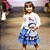Conjunto Infantil Saia com Body ou Blusa Manga Longa Azul Roana - Imagem 1