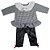 Conjunto Infantil Blusa Manga Longa com Legging Joaninha Pied de Poule Xadrez Preto Roana - Imagem 5
