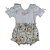 Body com Culote Infantil com Gola Bordada Flores no Jardim Estampado Roana - Imagem 1