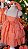 Vestido Infantil Verão Florido Laranja Roana - Imagem 1