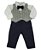 Conjunto Roana Teddy Bear - Listrado Cinza - Imagem 1