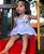 Bata Com Culote Menina Roana - Azul Estampado - Imagem 3
