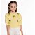 Blusa em Malha com Aplicação de Cerejas Amarelo Luluzinha - Imagem 1