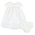 Vestido Com Calcinha Off White Renda Gola Tamanho 9-12M Petit Cherie - Imagem 1