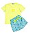 Conjunto T-Shirt De Malha Verde Neon E Short Esportivo Oliver - Imagem 1