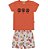 Conjunto Camiseta Laranja  E Bermuda Infantil Jaca Lelé - Imagem 1