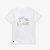 Camiseta Infantil Em Algodão Estampado Branco Com Decote Careca Lacoste - Imagem 1