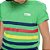 T-Shirt De Malha Verde Com Listras Coloridas Oliver - Imagem 2