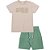 Conjunto Camiseta E Bermuda Moletinho Verde Nini E Bambini - Imagem 1