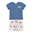Conjunto Camiseta Azul  Short Estampas Ferramentas- Jaca Lelé - Imagem 1