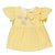 Conjunto Bata Amarela Com Short Branco Sarja Anjos Baby - Imagem 3