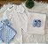 Saida Maternidade Masc Off White Detalhes Azul -Noruega - Imagem 1