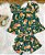 Vestido Bebê Com Calcinha Raposa Fundo Verde Petit Chua - Imagem 1