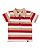 Conjunto Masc Camiseta Polo Listrada e Bermuda Sarja Vermelho - Anjos Baby - Imagem 2