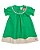 Vestido Maquinetado Verde c/ Detalhe Off White- Anjos Baby - Imagem 1