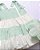 Vestido Maquinetado Verde e Branco com Bolsa de Flor - Anjos Baby - Imagem 4