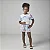 Conjunto Fem Blusa com Laço Azul e Short Estampado - Luluzinha - Imagem 1