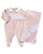 Saída Maternidade Fem Rosa e Branco Florido RN - Anjos Baby - Imagem 1