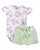 Conjunto Fem Body Estampado e Short Saia Verde P - Anjos Baby - Imagem 1