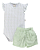 Conjunto Fem Body C/ Short Xadrez Verde e Laço M - Anjos Baby - Imagem 1