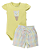 Conjunto Fem Body Verde e  Short Quadriculado C/ Laço P - Anjos Baby - Imagem 1